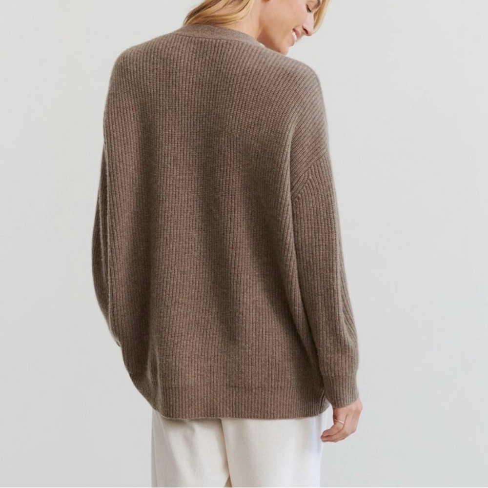 Jenni Kayne Cashmere Cocoon Cardigan - Undyed stone - Picture 4 of 10